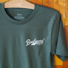 Load image into Gallery viewer, The front of a grey t-shirt that says, &quot;Boulevard Brewing Co.&quot;

