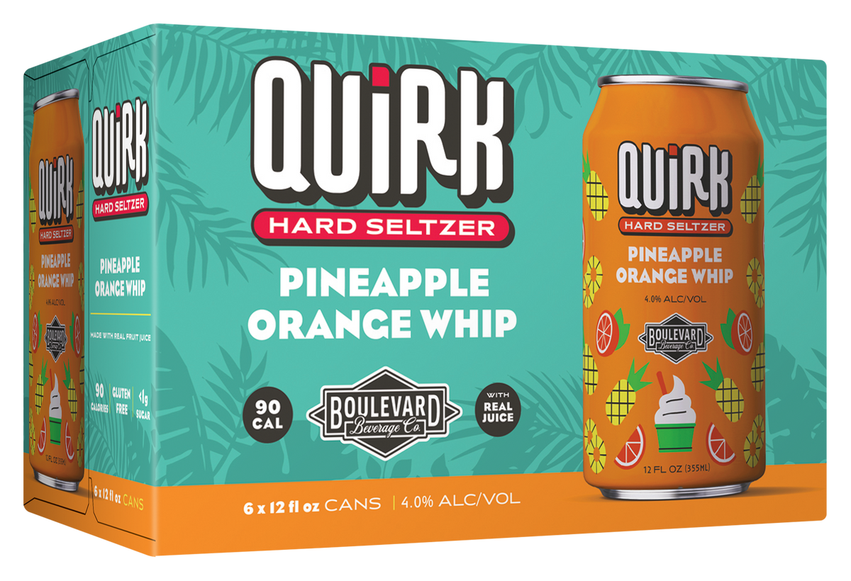 Quirk Pineapple Orange Whip Six Pack 12 Oz Cans Boulevard Brewing Co 