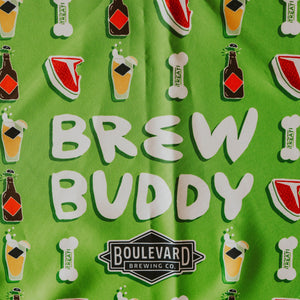 A close up of the Brew Buddy Bandana.