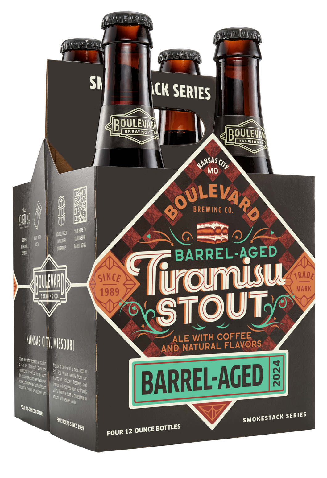 A four pack of the Barrel-Aged Tiramisu Stout