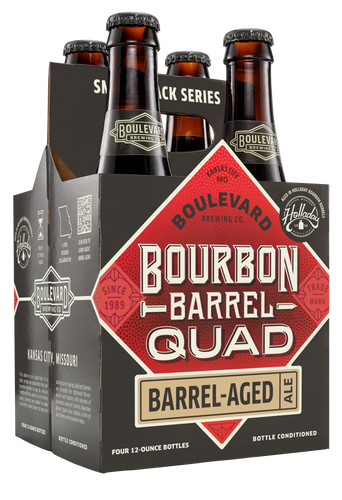 A four pack of Bourbon Barrel Quad.