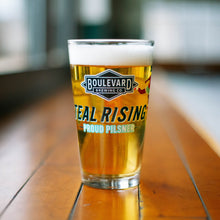 Load image into Gallery viewer, Teal Rising Pint Glass
