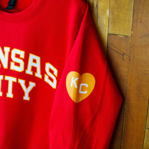 Kansas City Heart Sleeve Crewneck