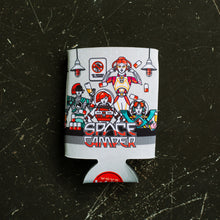 Load image into Gallery viewer, Koozie with space-themed design on a black surface
