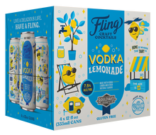 Load image into Gallery viewer, Fling Vodka Lemonade Four Pack 12 oz. Cans
