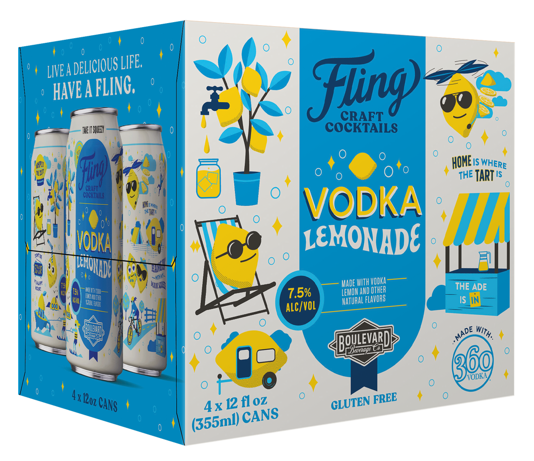 Fling Vodka Lemonade Four Pack 12 oz. Cans