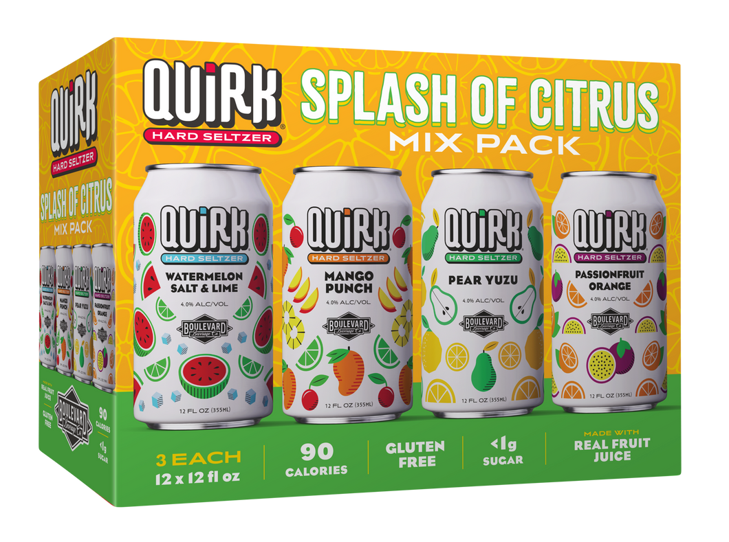 Quirk Splash of Citrus Mix Twelve Pack 12 oz. Cans