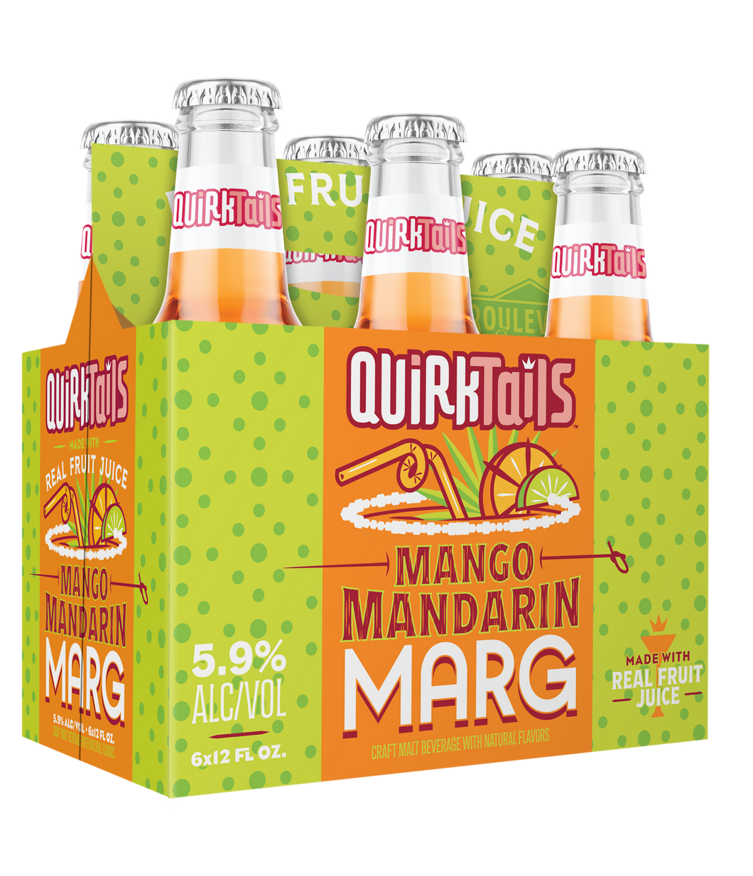 Quirktails Mango Mandarin Marg Six Pack 12 oz. Bottles