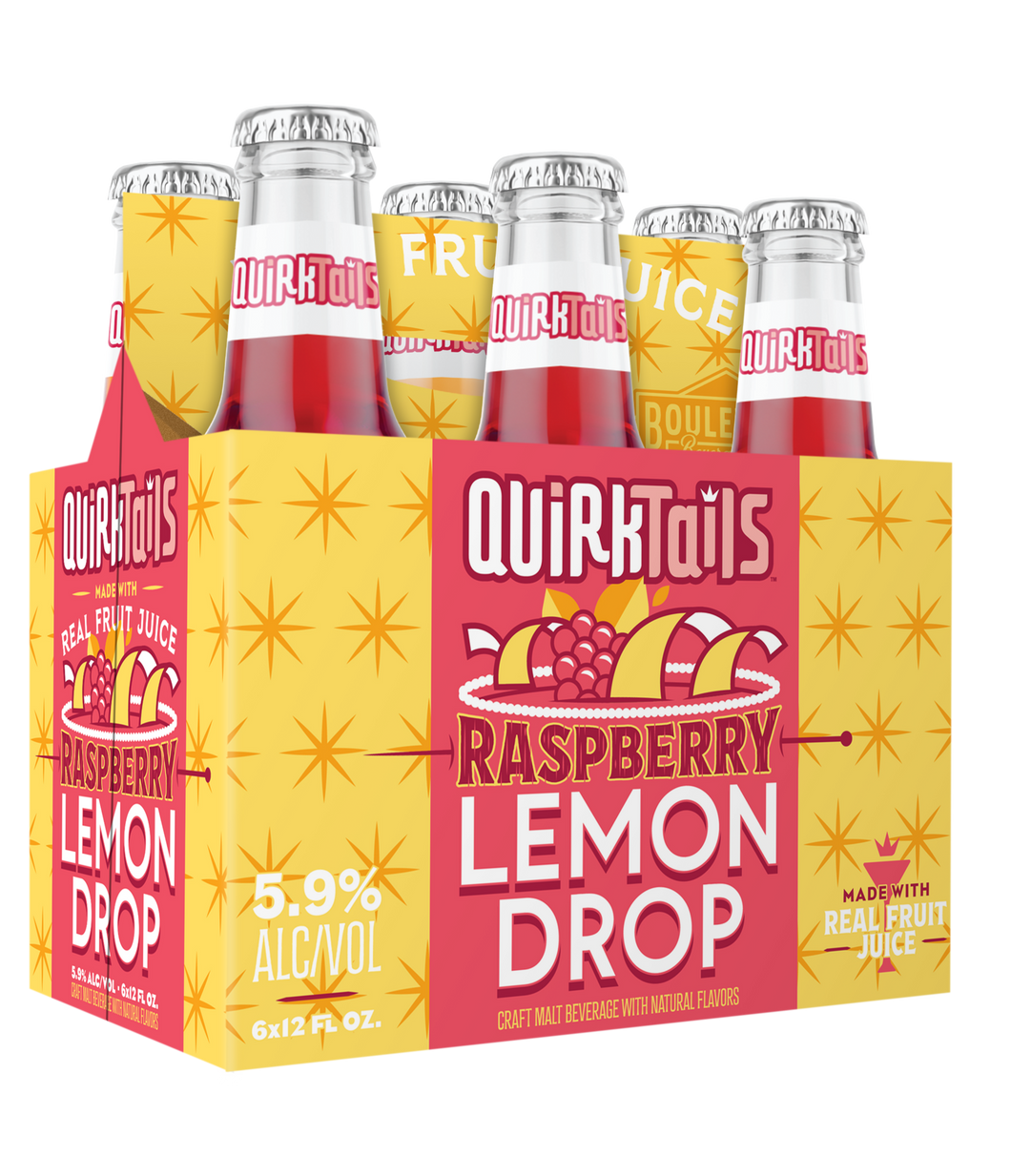Quirktails Raspberry Lemon Drop Six Pack 12 oz. Bottles
