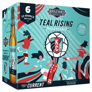 Teal Rising Proud Pilsner Six Pack 12 oz. Bottles