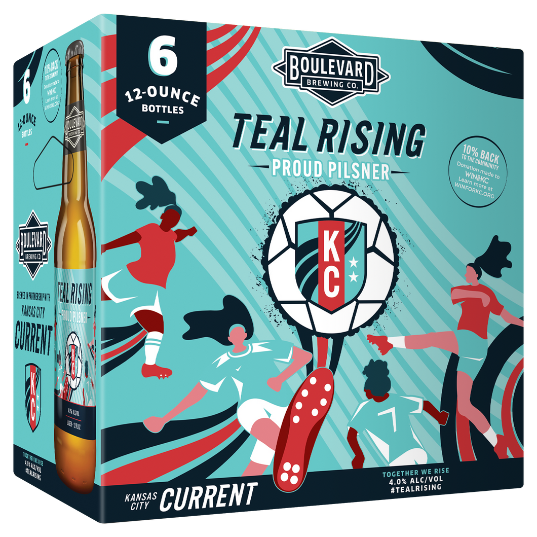Teal Rising Proud Pilsner Six Pack 12 oz. Bottles