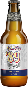 A single bottle of BLVD '89 Lager.