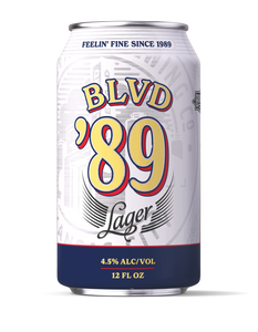 A single can of BLVD '89 Lager.