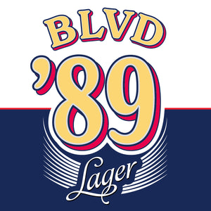 The BLVD '89 Lager logo.