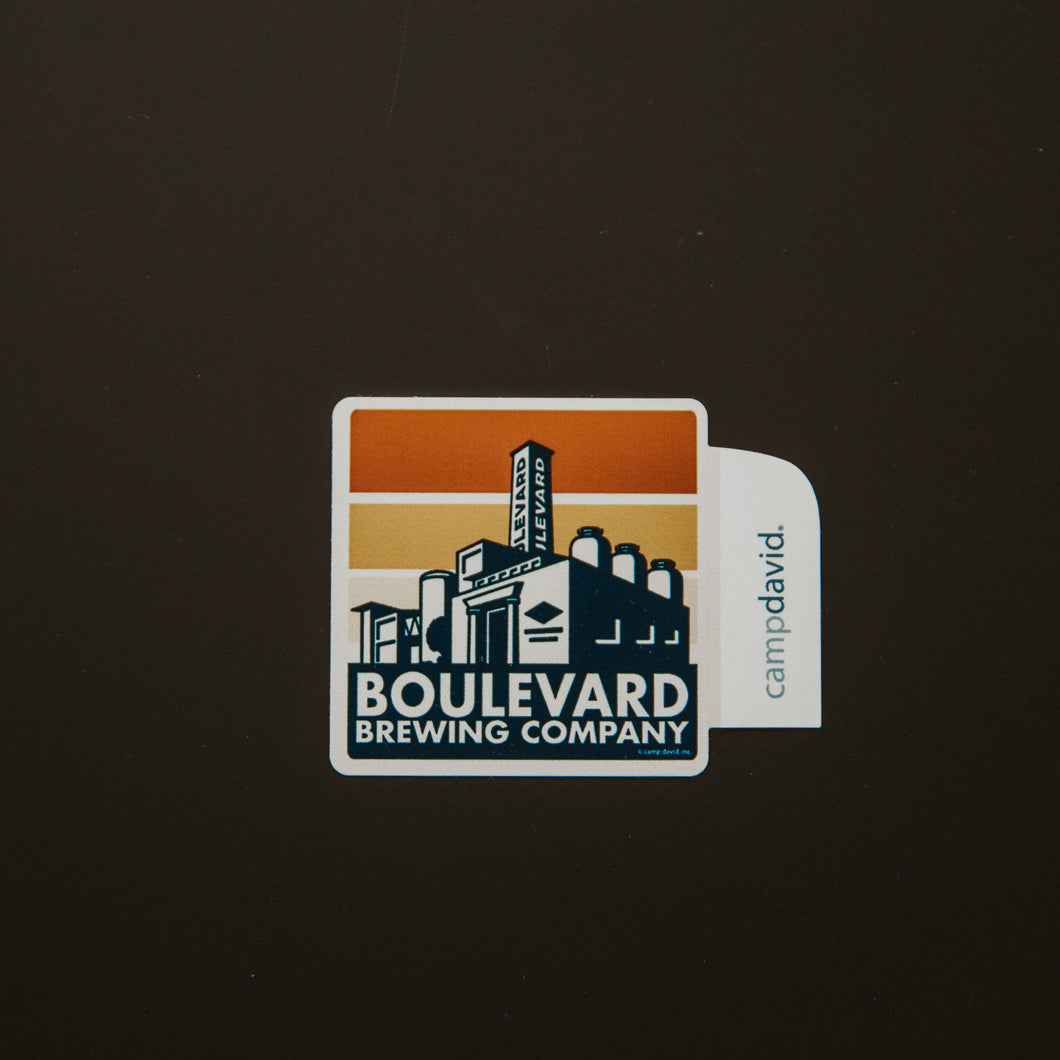 Boulevard Square Sticker dark background