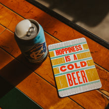 Load image into Gallery viewer, &quot;Hoppiness is a Cold Beer&quot; postcard with beer can.
