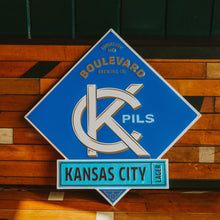 Load image into Gallery viewer, KC Pils Diamond Tin Tacker with bar background
