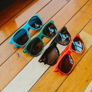 All four color varieties of our Boulevard Sunglasses in a row.