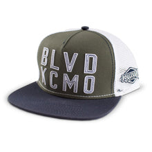 Load image into Gallery viewer, BLVD KCMO Snapback front with white background
