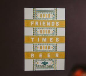 Hammerpress Good Beer Poster grey background
