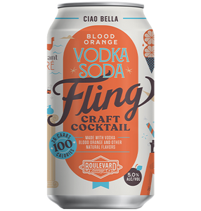 Fling Blood Orange Vodka Soda Four Pack 12 oz cans CAN