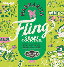 Load image into Gallery viewer, Fling Margarita Four Pack 12 oz cans LOGO
