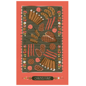 Carnivore Tea Towel overall design